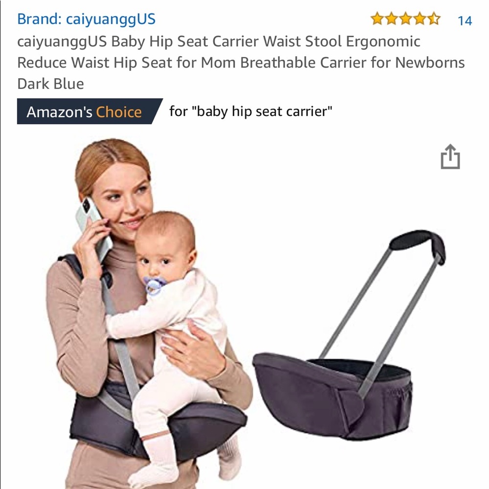NWT Baby Hip Seat Carrier